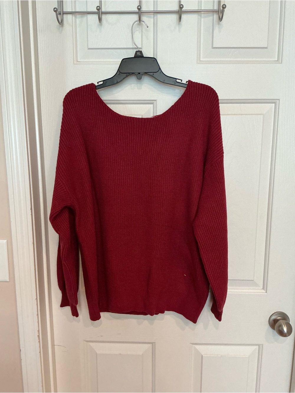 Women’s Cozy Knit Sweater - Burgundy